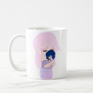Cartoon Mother With Her Baby Girl Mug