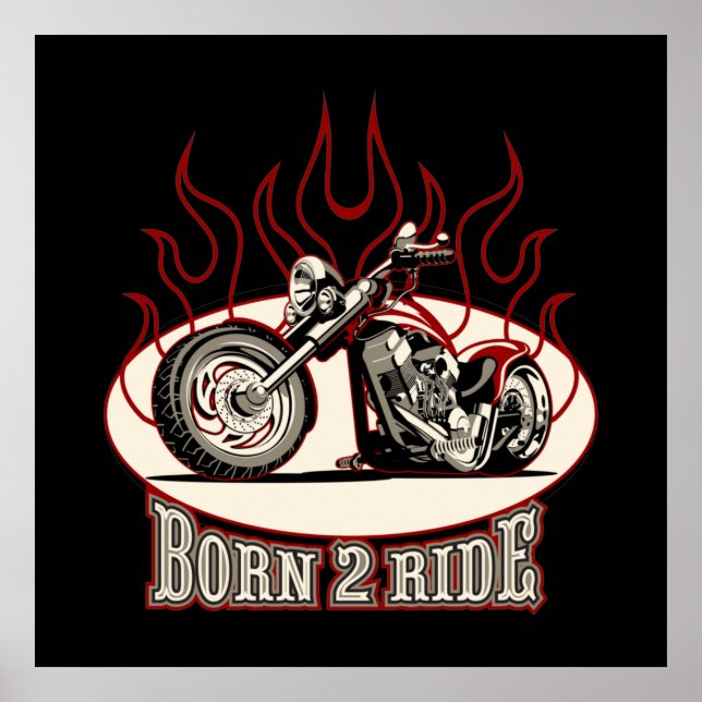 Cartoon motorbike poster (Front)