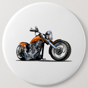 Cartoon motorcycle 6 cm round badge