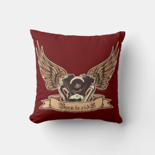 Cartoon motorcycle engine cushion