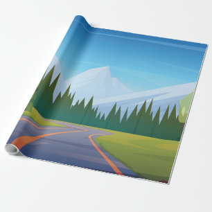 Cartoon Mountain Wrapping Paper