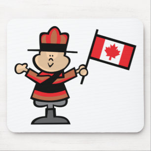 Cartoon Mountie Mouse Pad