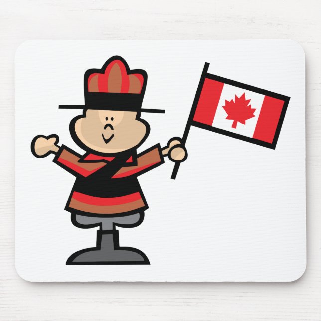 Cartoon Mountie Mouse Pad (Front)