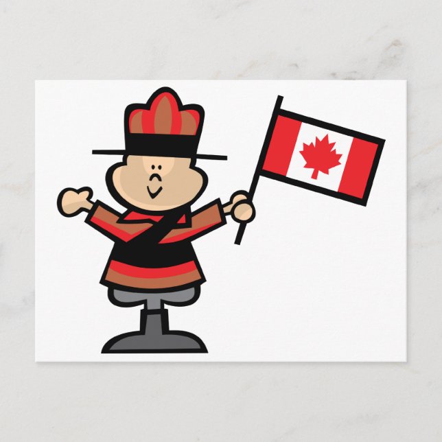 Cartoon Mountie Postcard (Front)