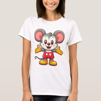 cartoon mouse character t-shirt design