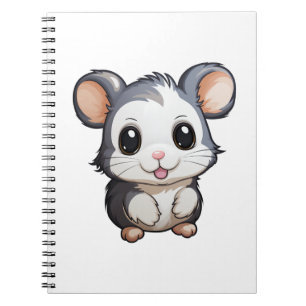 Cartoon mouse illustration notebook