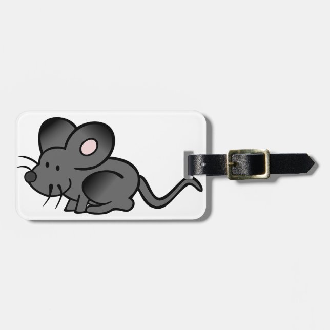 Cartoon Mouse Luggage Tags (Front Horizontal)