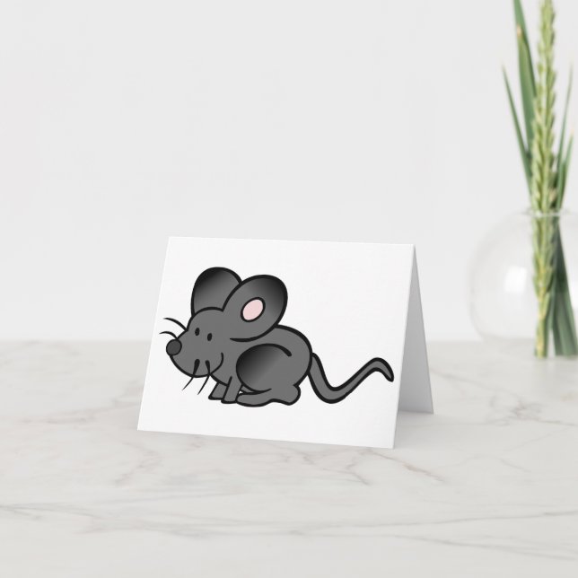 Cartoon Mouse Note Cards (Front)