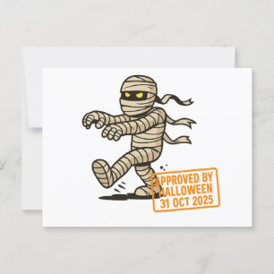 Cartoon Mummy – Approved by Halloween Postcard
