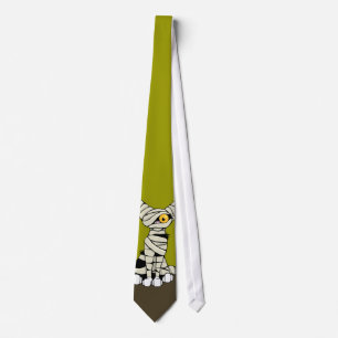 Cartoon Mummy Cat - Halloween Novelty Tie