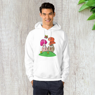 Cartoon Mushrooms Mens Hoodie