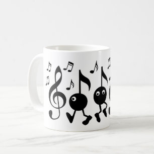 Cartoon Music Notes Coffee Mug