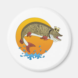 Cartoon Muskie Magnet