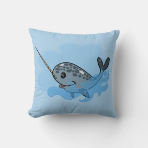 Cartoon Narwhal Cushion