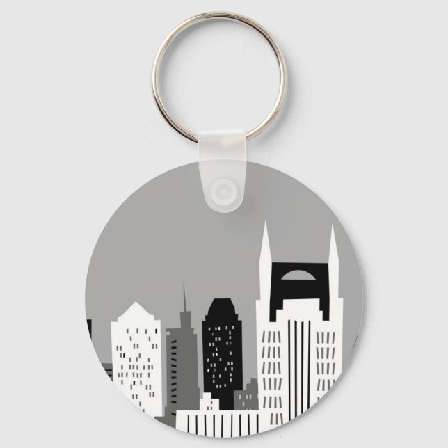 Cartoon Nashville Key Ring (Front)
