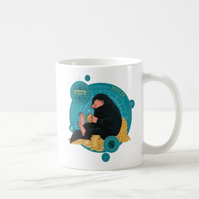 Cartoon NIFFLER™ With Gold Coins Coffee Mug (Right)