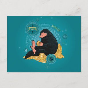Cartoon NIFFLER™ With Gold Coins Postcard