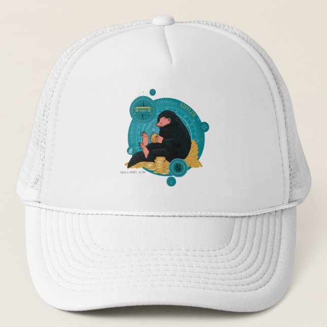 Cartoon NIFFLER™ With Gold Coins Trucker Hat (Front)