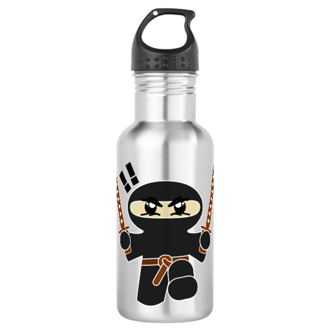 Cartoon Ninja Character 710 Ml Water Bottle (Front)