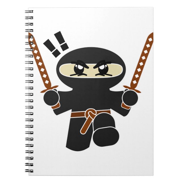Cartoon Ninja Character Notebook (Front)
