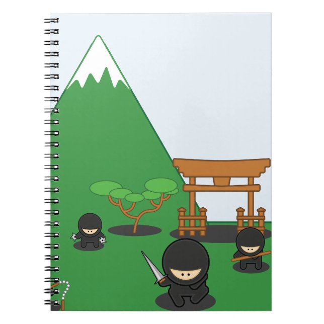 Cartoon Ninjas (in the countryside) Notebook (Front)