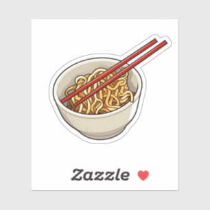 Cartoon noodles illustration