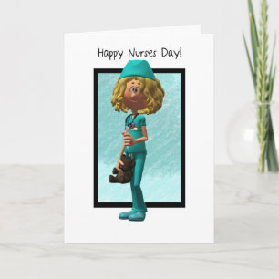 Cartoon Nurse, Nurses Day Greeting Card