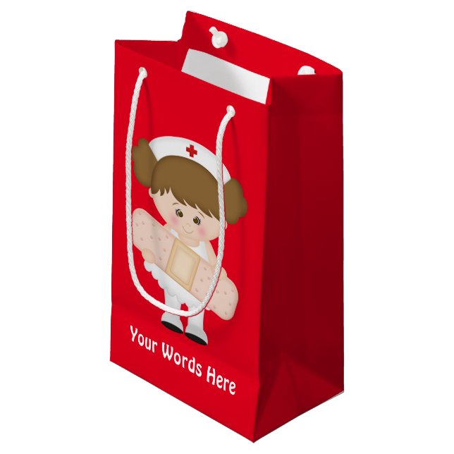 Cartoon Nurse small gift bag (Front Angled)