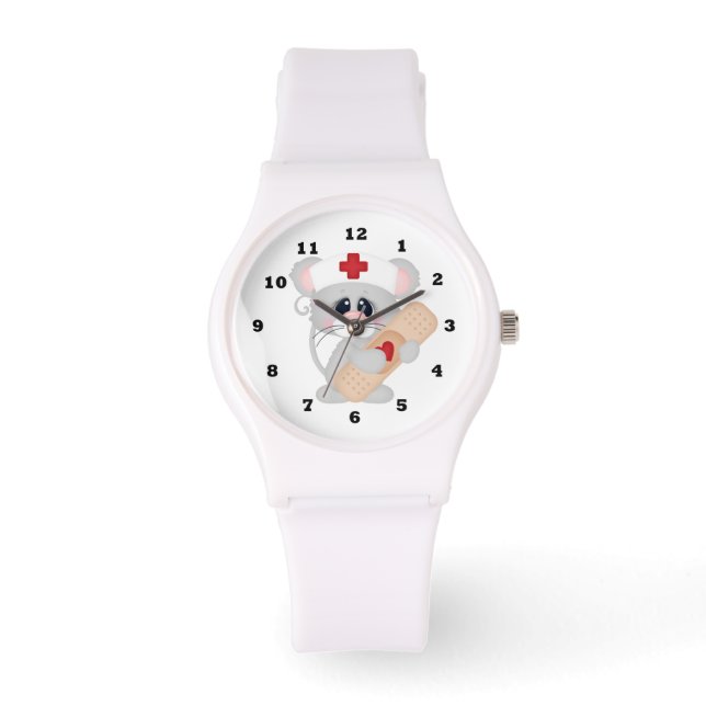 Cartoon Nurse sporty wrist watch (Front)
