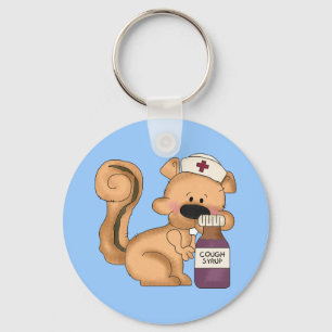 Cartoon Nurse squirrel keychain