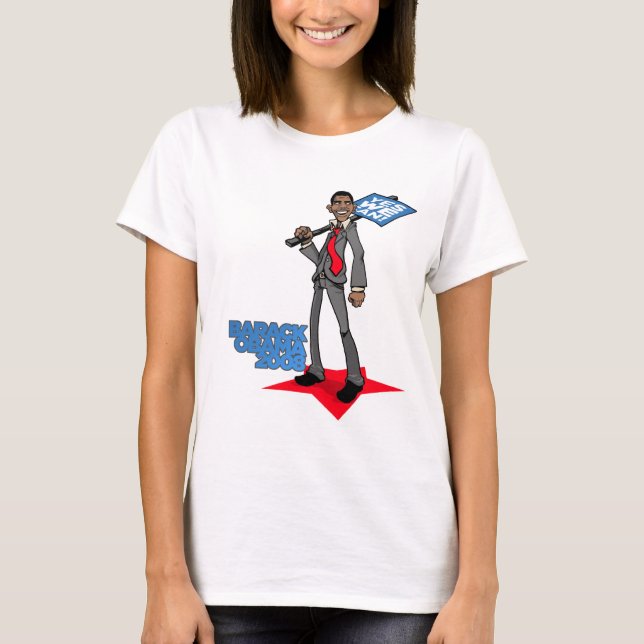 Cartoon Obama T-Shirt (Front)