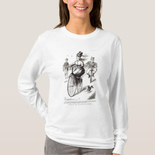 Cartoon of a Lady on a Velocipede, 1869 T-Shirt