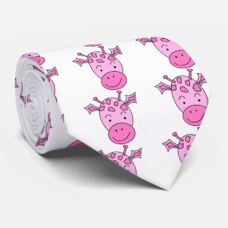 Cartoon of a Pink Giraffe Tie