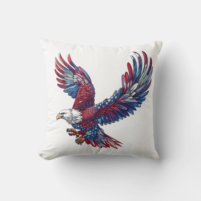Cartoon of an eagle, 4th of July concept Cushion (Front)