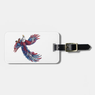 Cartoon of an eagle, 4th of July concept Luggage Tag