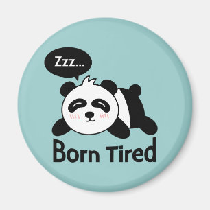 Cartoon of Cute Sleeping Panda Magnet