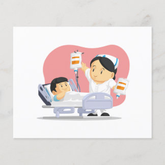 Cartoon of Nurse Helping Child Patient Flyer