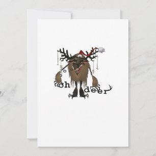 Cartoon Oh Deer Funny Reindeer Holiday Gamer Gift Card