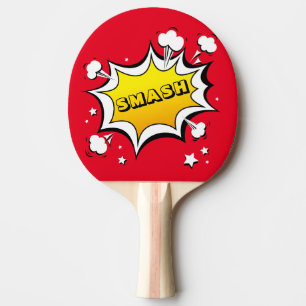 Cartoon OOPS And SMASH Ping Pong Paddle