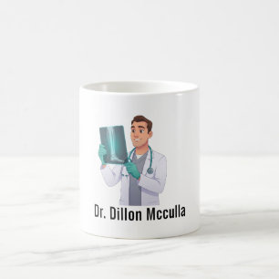 Cartoon Orthopedic Doctor Mug – X-Ray Leg Bone Ill