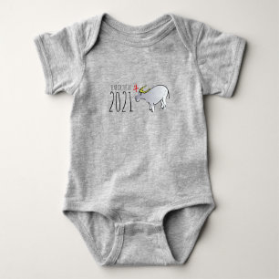 Cartoon Ox Chinese Year Baby born in 2021 Body Bodysuit