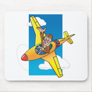 Cartoon P51 Mouse Pad