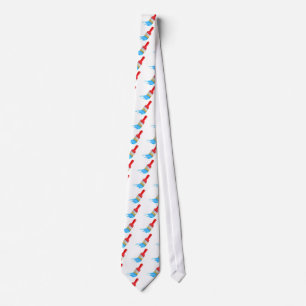Cartoon paint brush painting tie