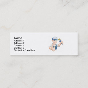 Cartoon painter decorator mini business card