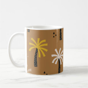 Cartoon palm trees, Scandinavian kids pattern. Coffee Mug