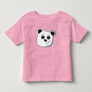 Cartoon Panda Bear Head Toddler T-Shirt