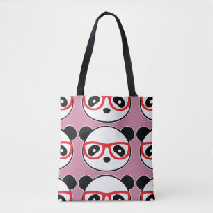 Cartoon Panda Bear Tote Bag