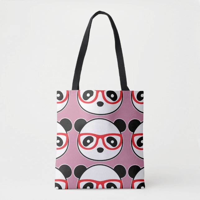 Cartoon Panda Bear Tote Bag (Front)