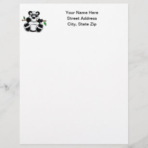 Cartoon Panda Customised Letterhead