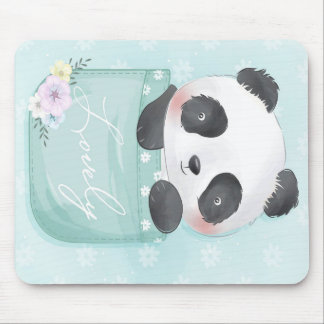 Cartoon Panda | Cute Panda Is In Pocket Mouse Pad